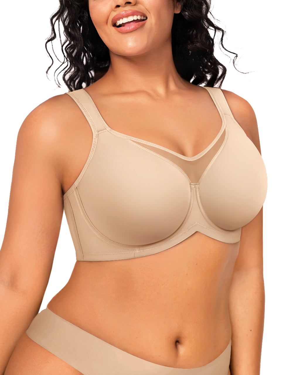 Unlined Full Coverage Underwire Minimizer Bra