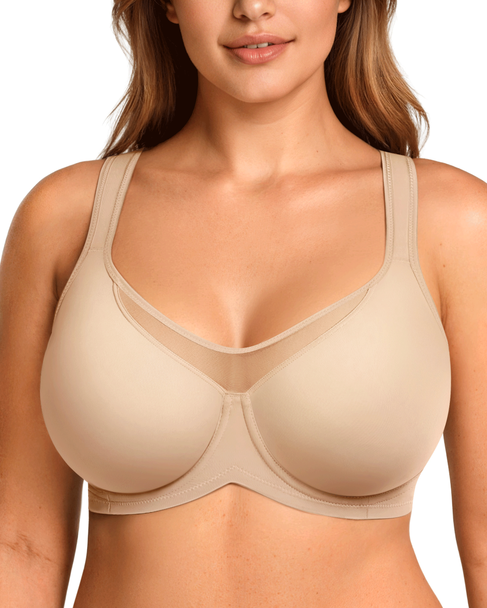 Unlined Full Coverage Underwire Minimizer Bra