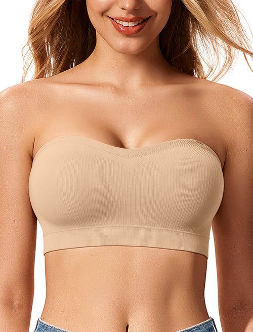 Non Slip Strapless Wireless Bandeau Bra