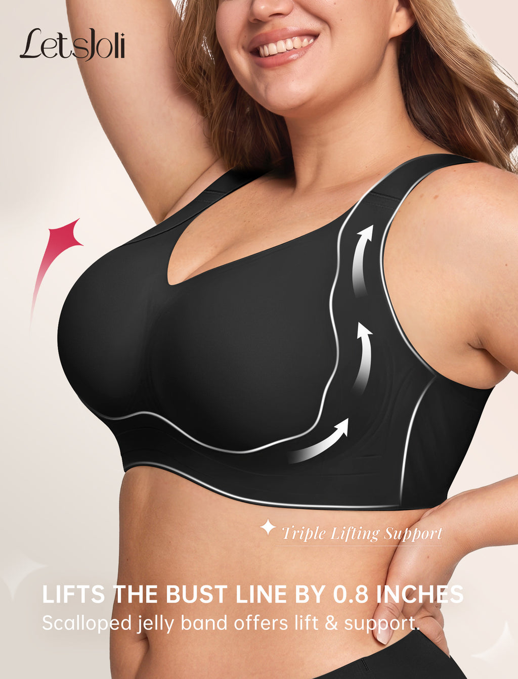Push Up Plus Size No Underwire Minimizer