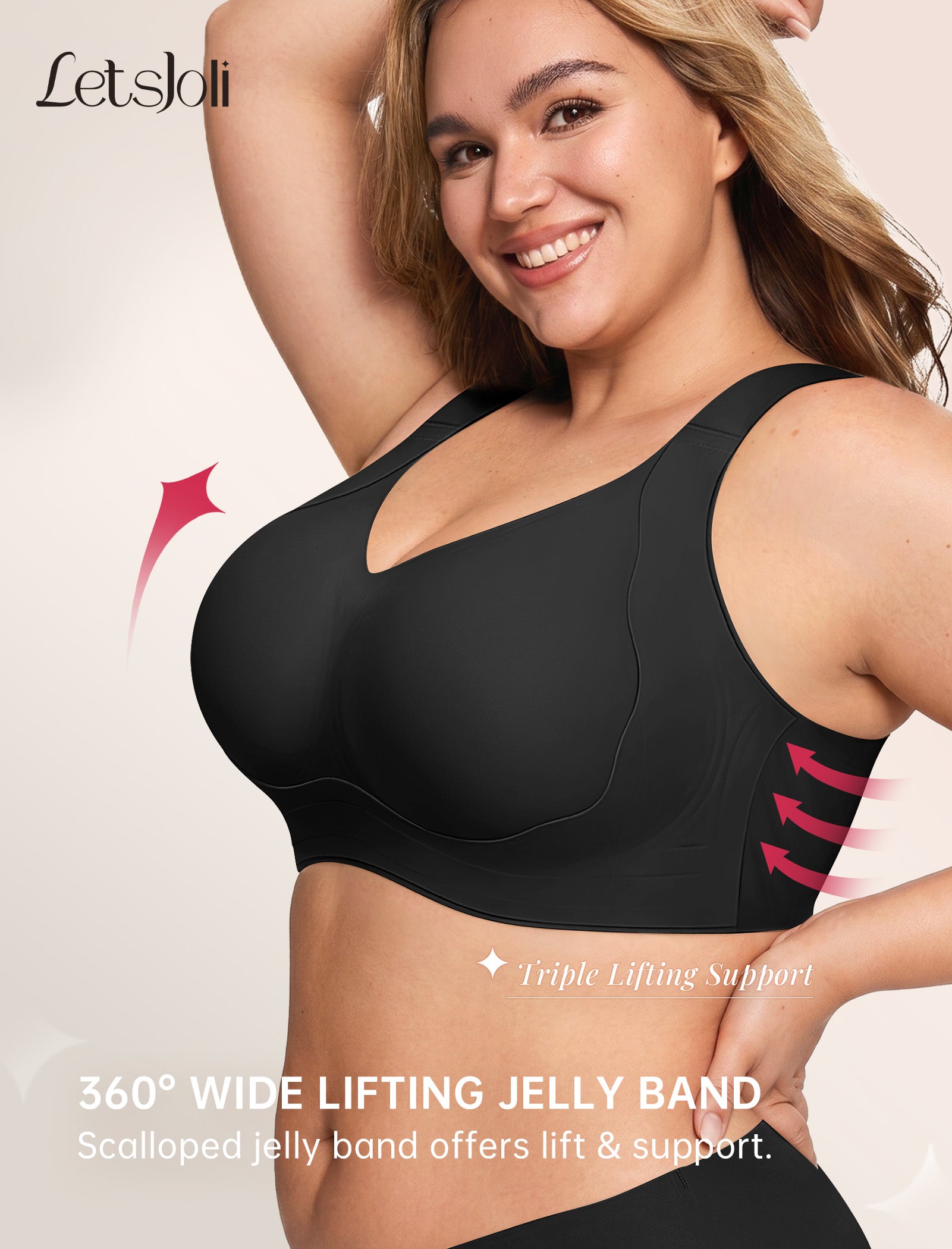Push Up Plus Size No Underwire Minimizer
