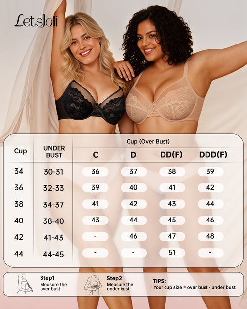 Lace Full Coverage Underwire Minimizer Bra