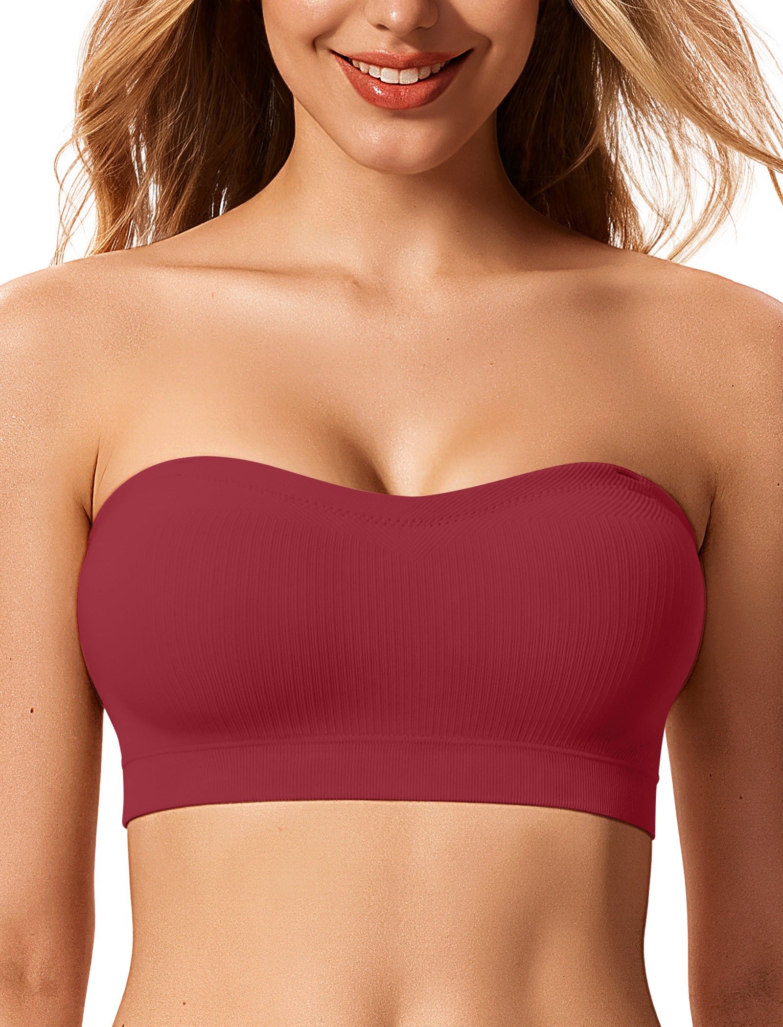 Non Slip Strapless Wireless Bandeau Bra