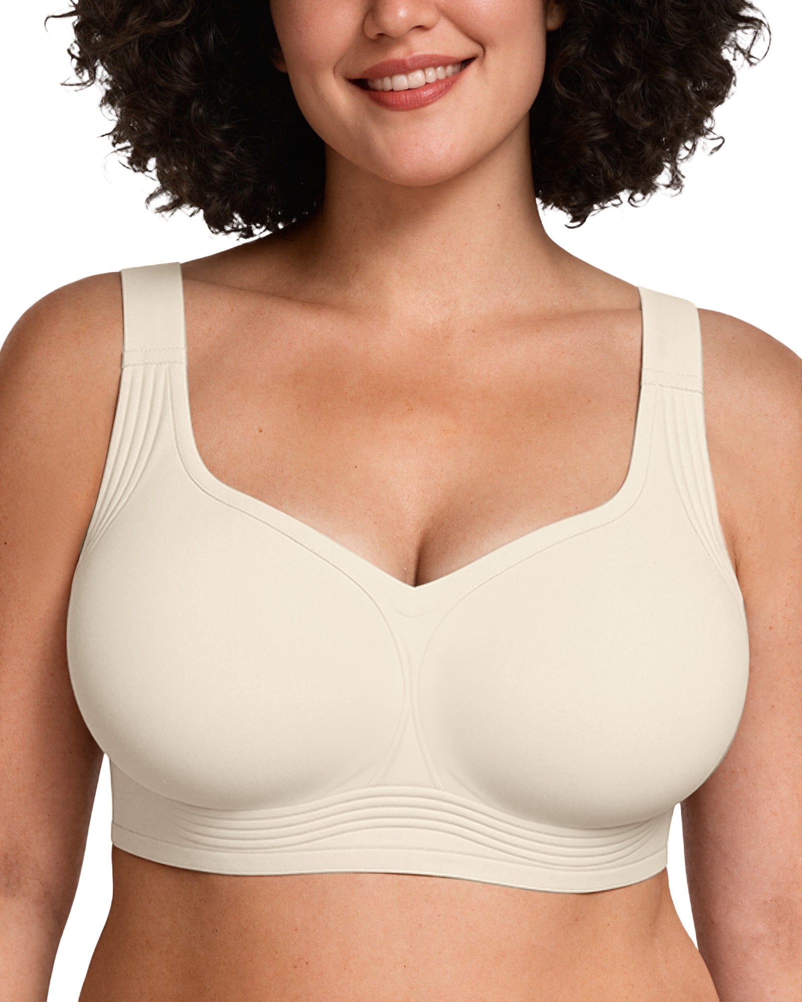 Full Coverage Supportive Wireless Push Up Bra