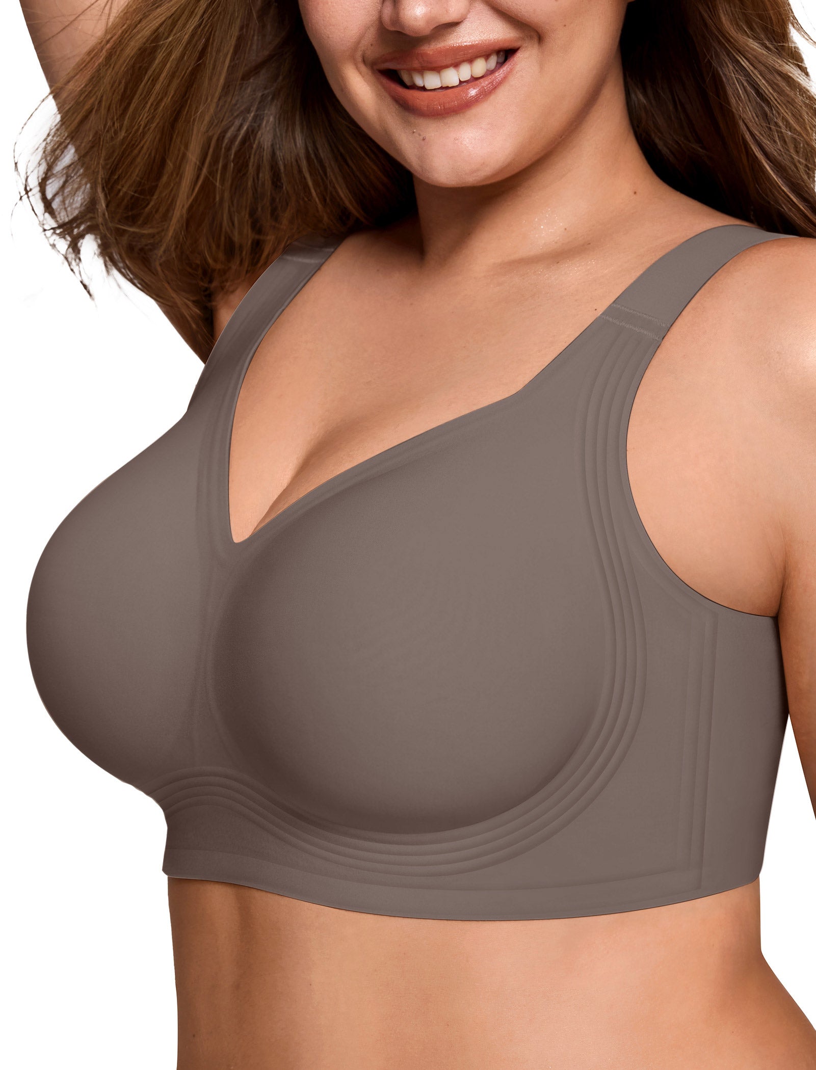 Full Coverage Supportive Wireless Push Up Bra