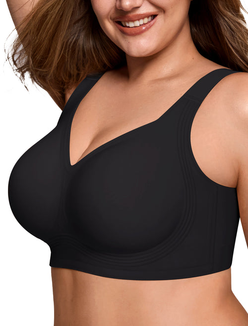 Full Coverage Supportive Wireless Push Up Bra