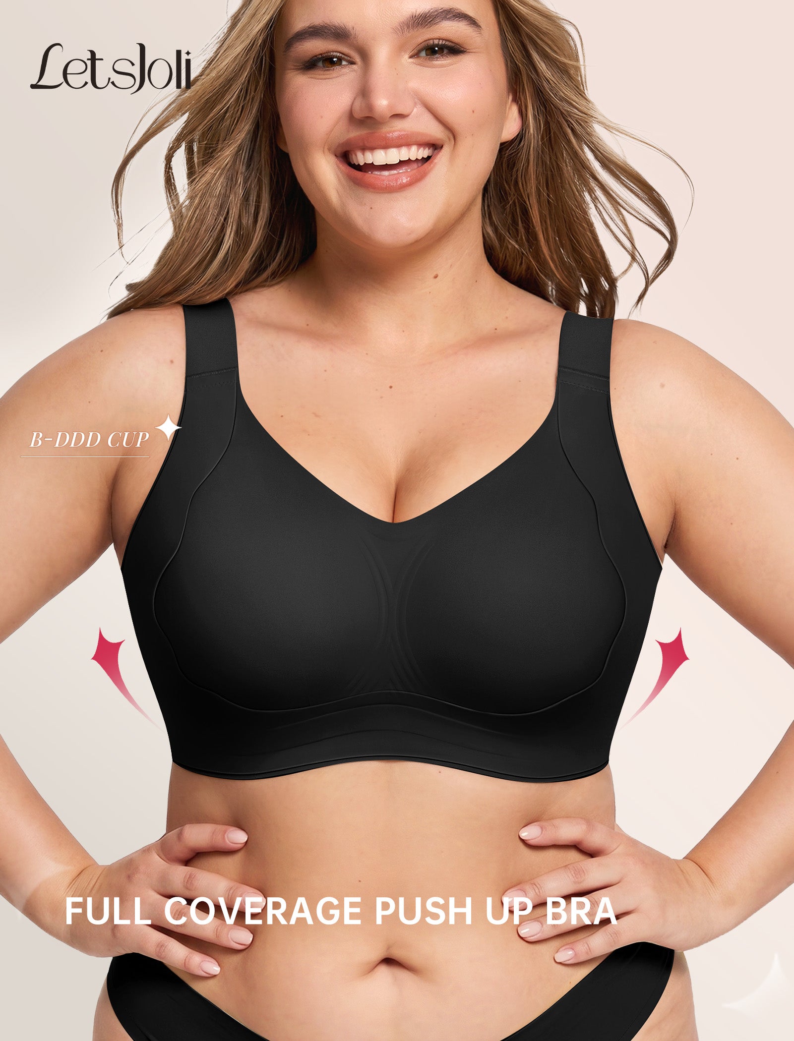 Push Up Plus Size No Underwire Minimizer