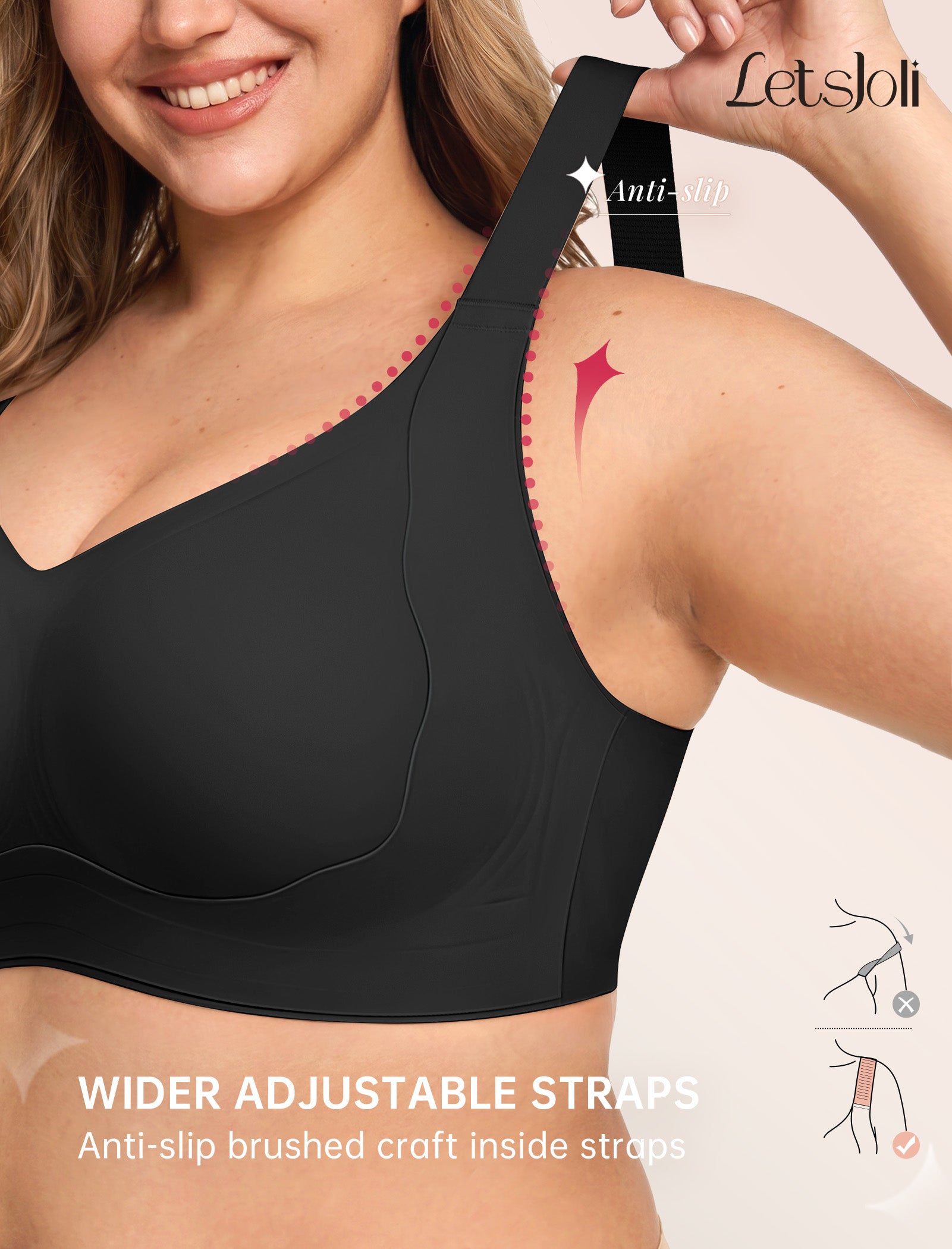 Push Up Plus Size No Underwire Minimizer