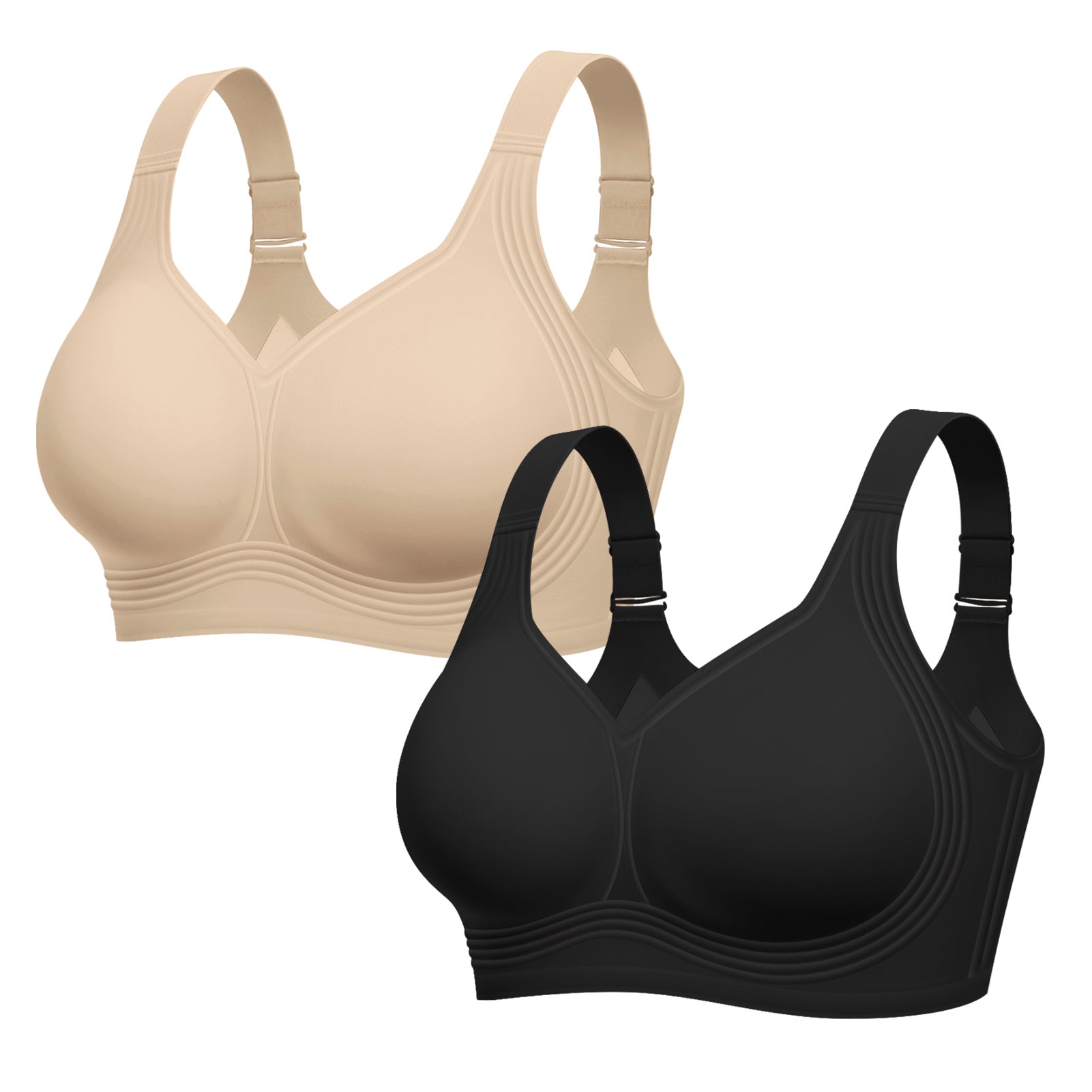 Full Coverage Supportive Wireless Push Up Bra