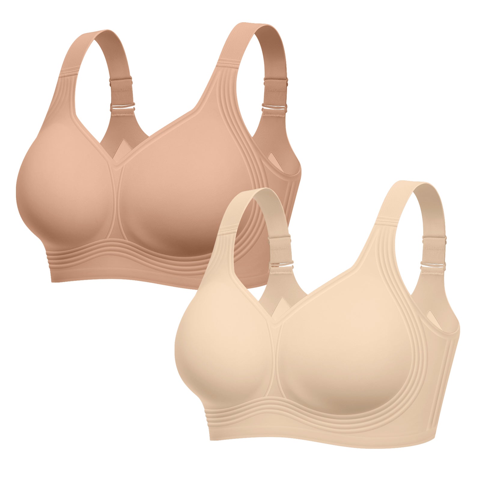 Full Coverage Supportive Wireless Push Up Bra