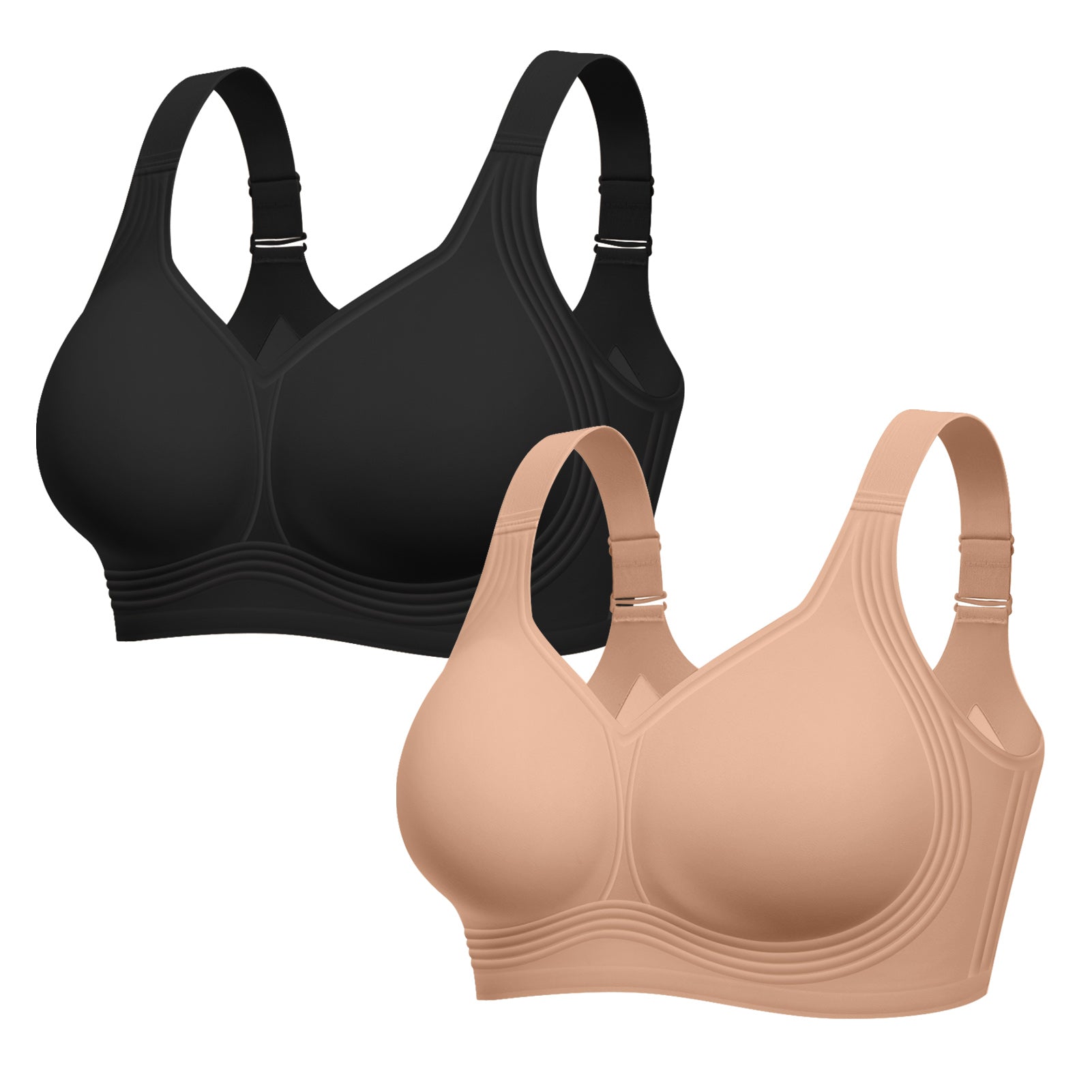 Full Coverage Supportive Wireless Push Up Bra