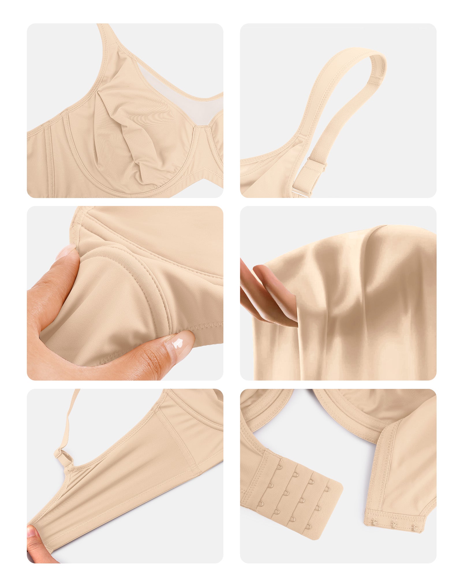 Unlined Full Coverage Underwire Minimizer Bra