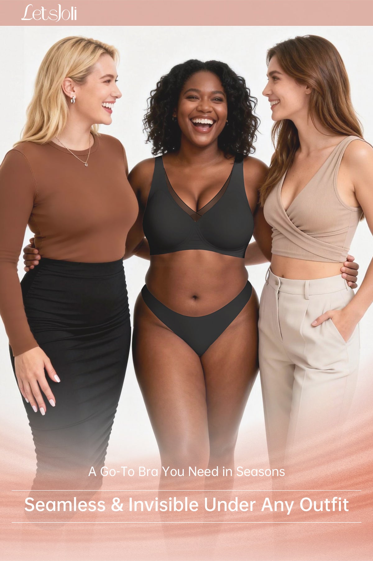 Mesh Deep V Jelly Bra