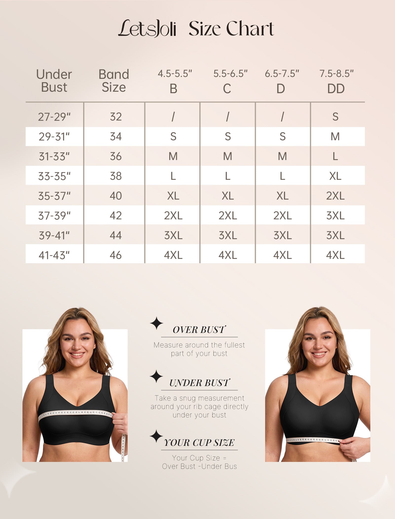 Push Up Plus Size No Underwire Minimizer