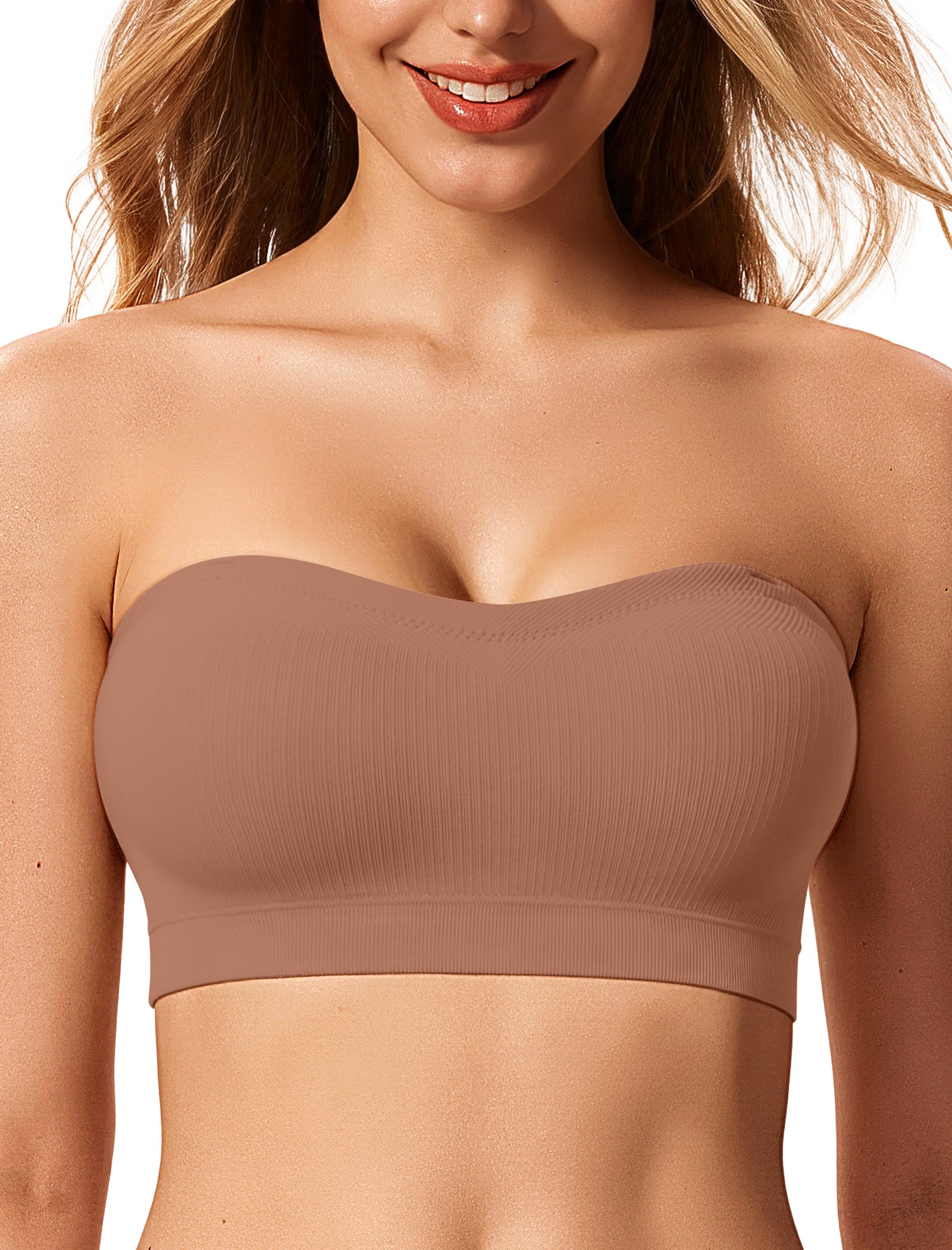 Non Slip Strapless Wireless Bandeau Bra
